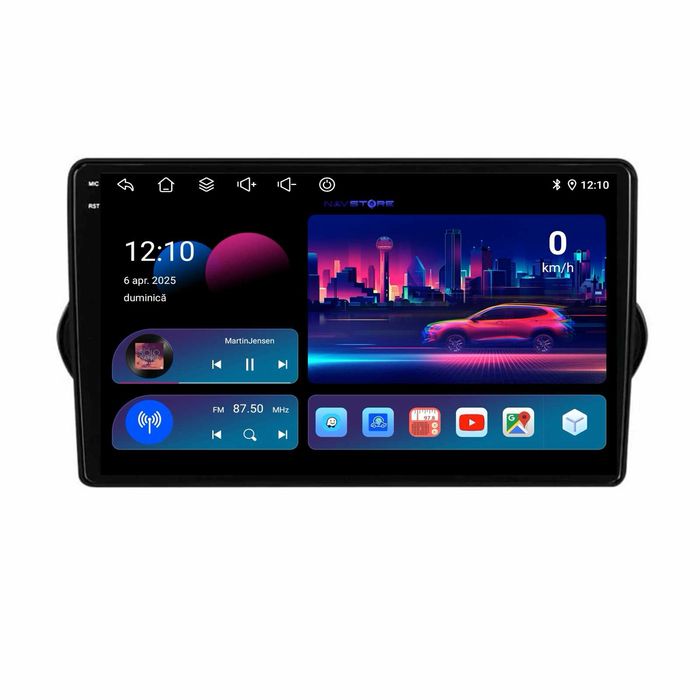 Navigatie Dedicata 10 Inch Fiat Fiorino/Qubo (2008 - 2017), Carplay