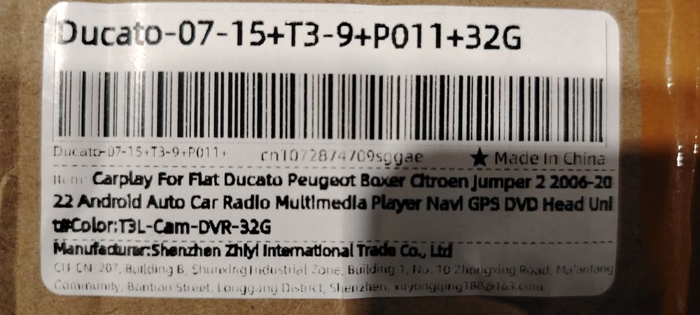 Vând navigație nouă Citroen Jumper, Peugeot boxer, Fiat Ducato,