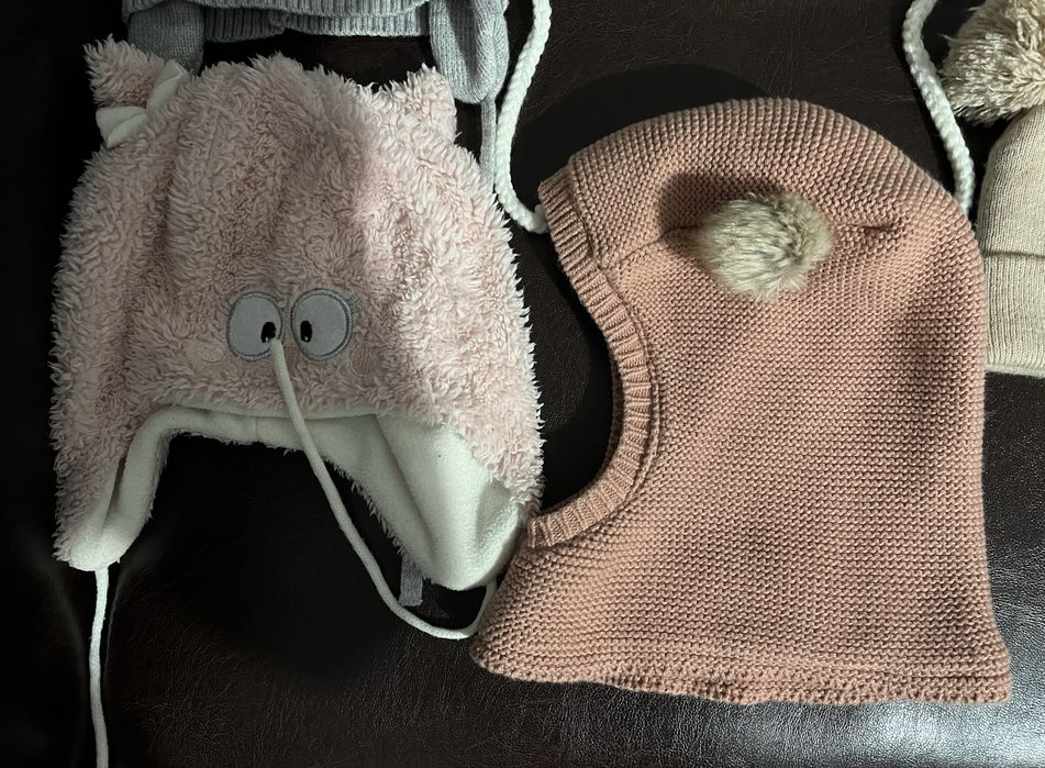 Lot caciuli de iarna 6-12 luni