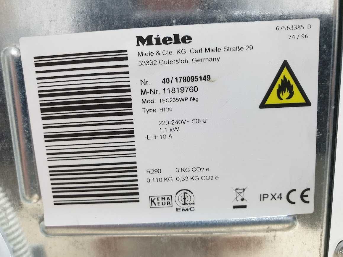 Miele T1 Excellence Сушилня с термопомпа Миеле 12м Гаранция