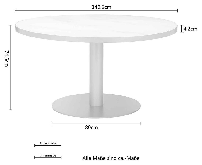 Masa Cardinet , 140 cm diametru