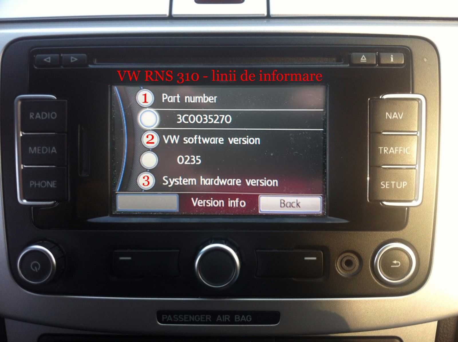 Harti navigatie Volkswagen RNS 310 Passat B7 Golf 6 Tiguan Europa 2023