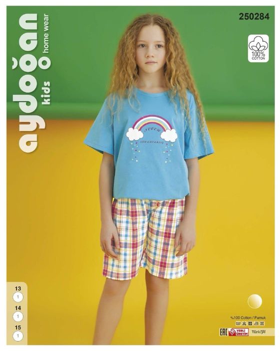 Пижама  для девочек двойки