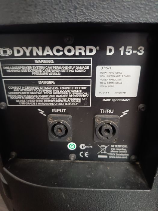 Boxe Dynacord Model D 15-3