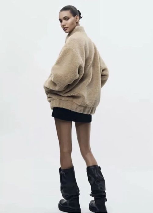 Zara teddy bomber jacket яке овърсайз