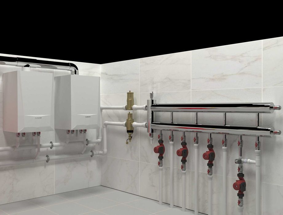 Сантехник монтаж отопления, тёплый пол, установка Двухконтурные  котлы