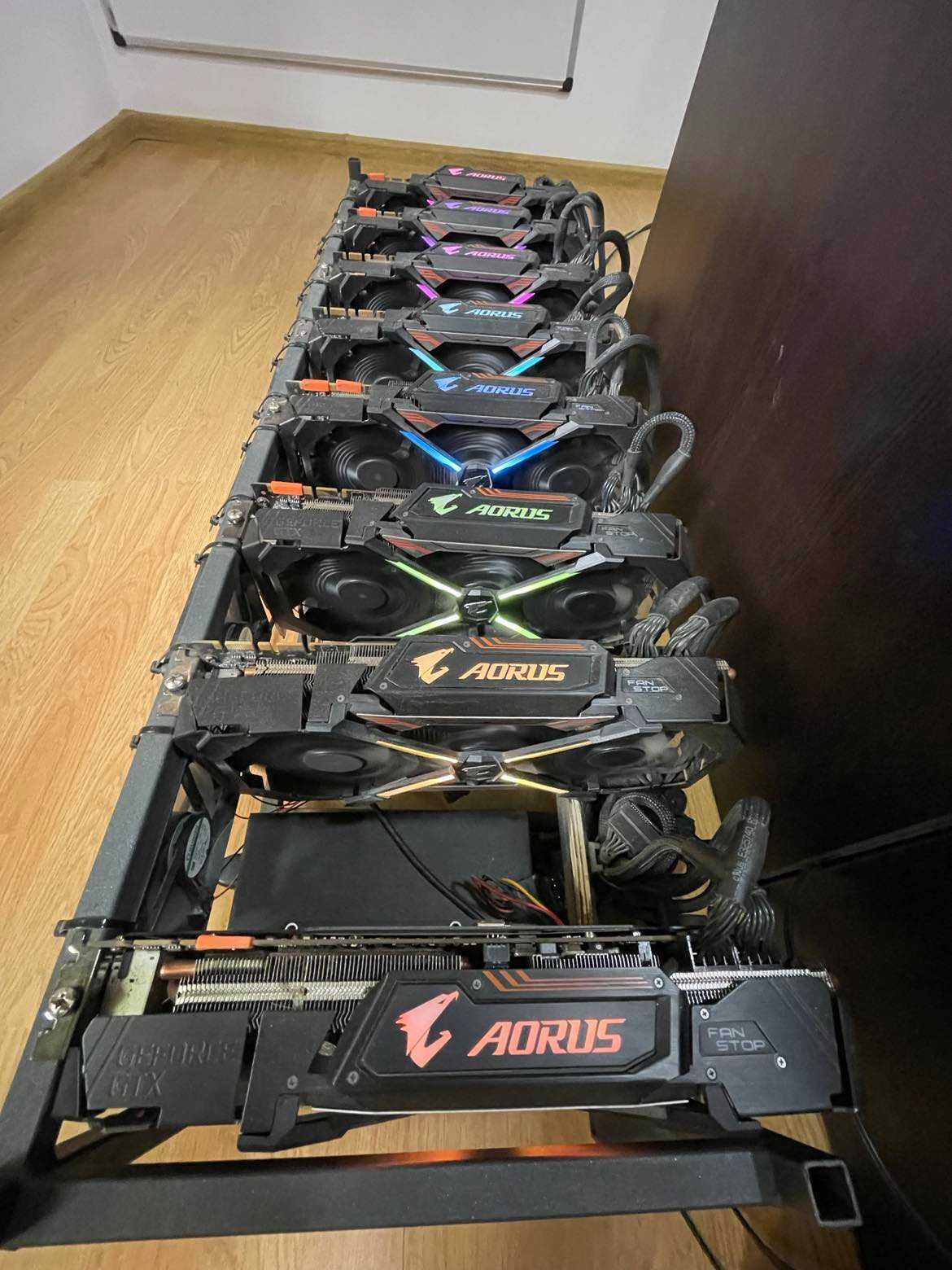 Mining RIG 8 x GTX 1080 Ti Aorus 11 GB