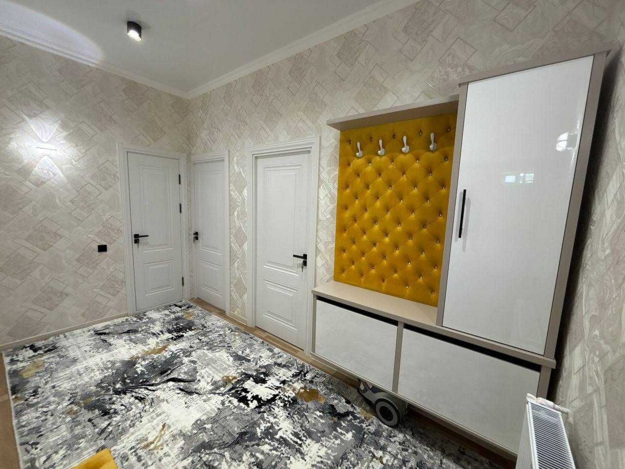2 хоналик килинган  квартира 1 этаж янги дом, горгаз, саодат