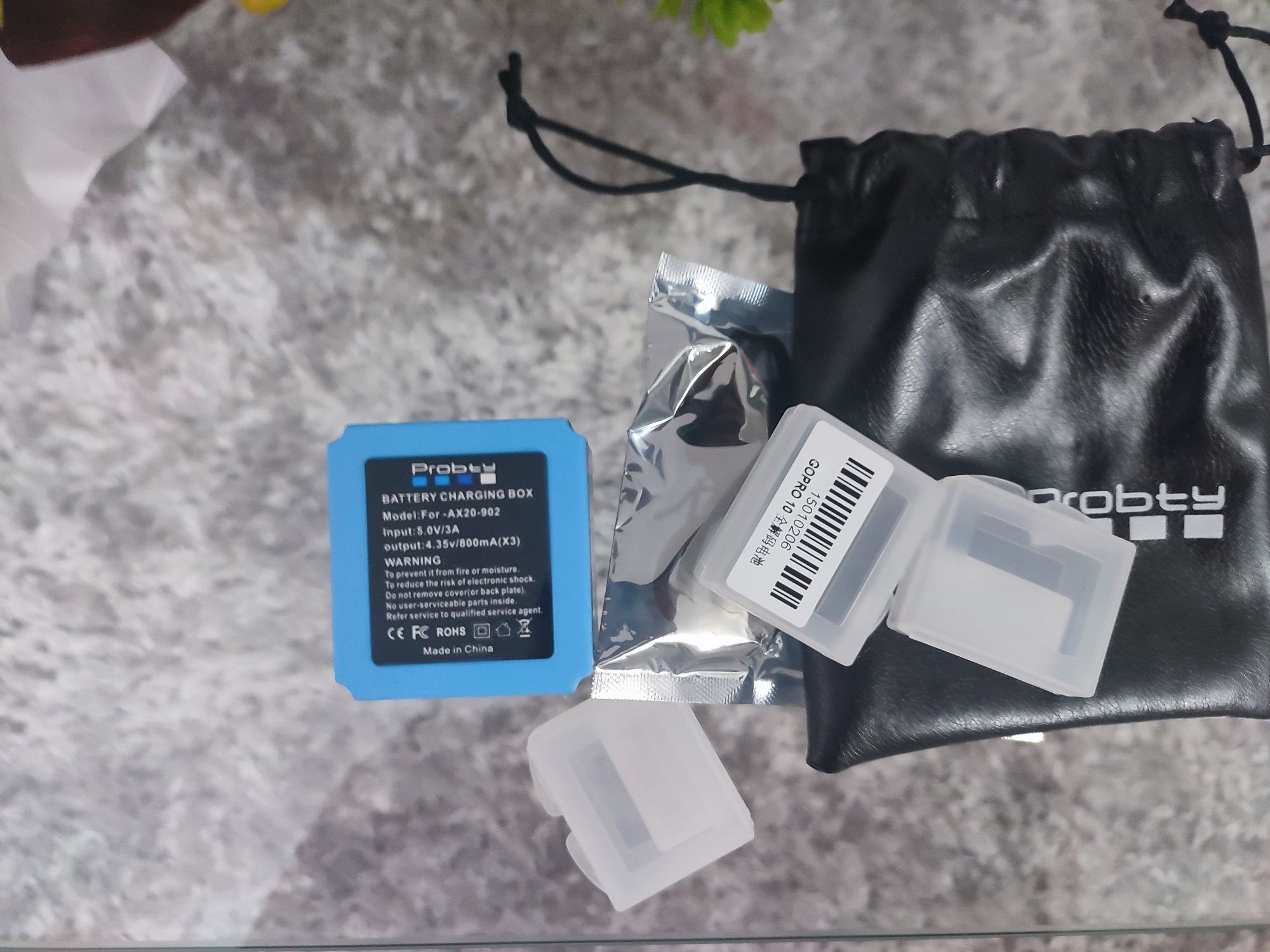 Acumulatorii ProBty GoPro Hero 9, 10, 11 set 3 bucăți