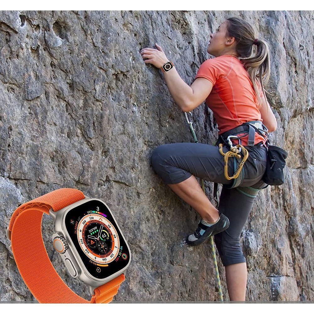 Каишка tech protect nylon pro за apple watch ultra/ ultra 2 orange/bla