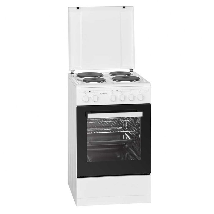 Aragaz electric, Bomann, EH561, 4 zone, 50 cm, alb