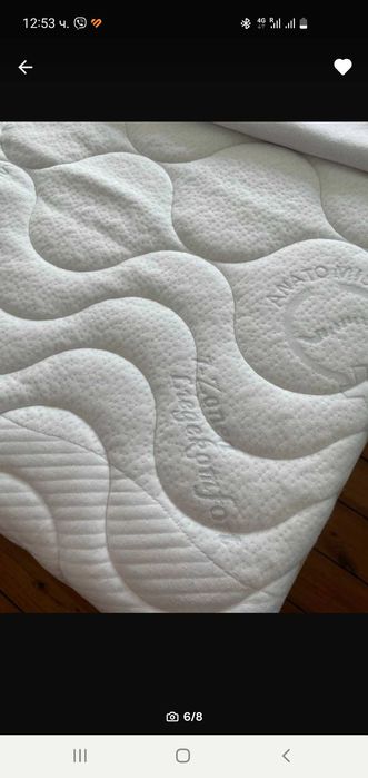 Тапицирано легло на Rufbett,140 на 200 с матрак и повдигащ механизъм