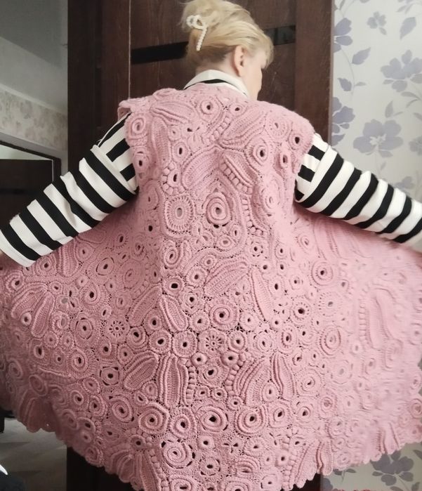 Безрукавка, ирландское кружево,ручная работа!!!