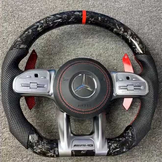 Mercedes-Benz AMG спортен волан – Carbon Forged + Перфорирана кожа