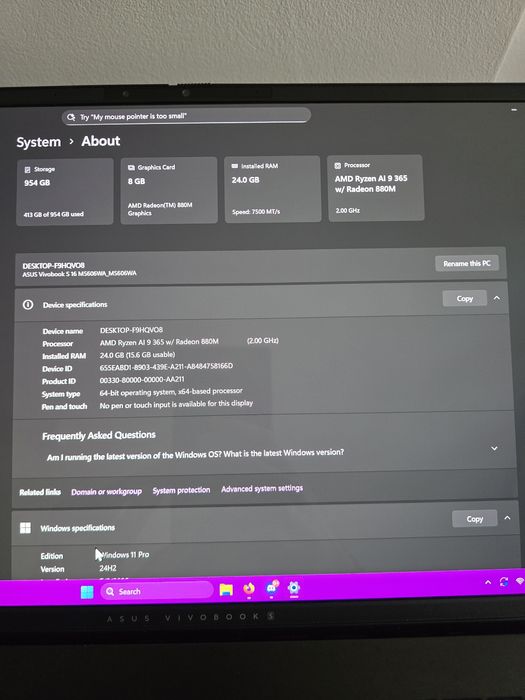 ASUS Vivobook S16 OLED 3.2K – Ryzen 9, 24GB RAM, 1TB