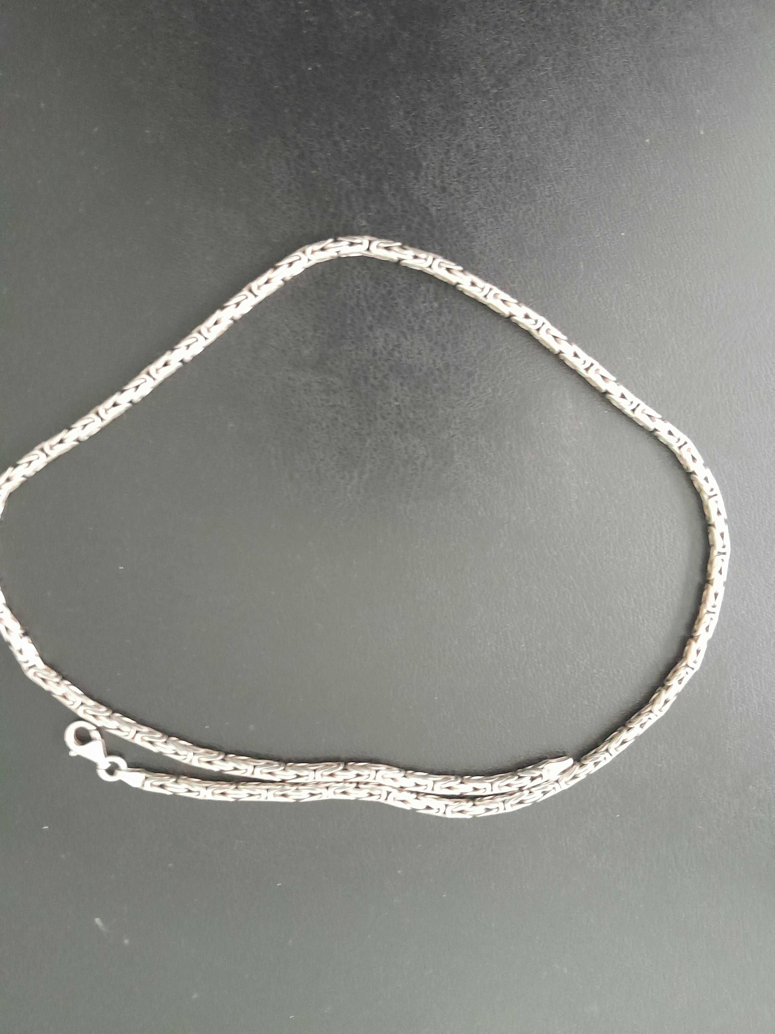 Lanț vechi argint 925 marcat, model Cartier, lungime: 50cm - 28,8gr.