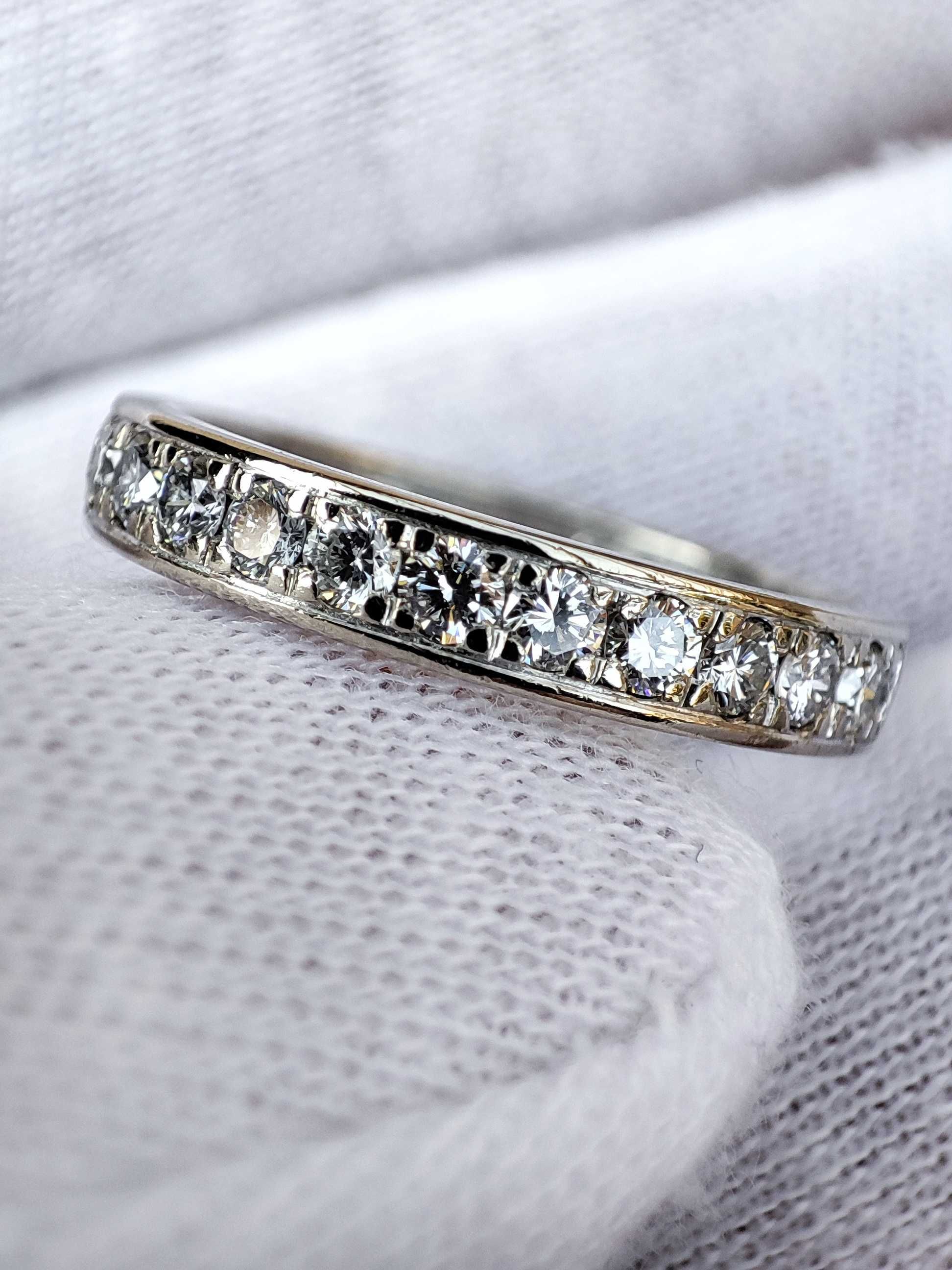 Inel Aur 18K Diamante Briliante Eternity Memory Traditional Aniversar