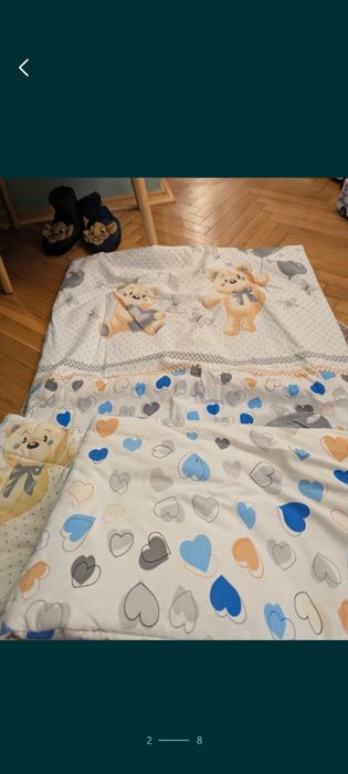 Lenjerie de pat bebe 2 bucăți fiecare are 5 piese.
Set lenjerie din bu