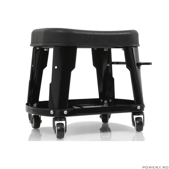 Taburet, scaun pentru atelier cu sertar si maner negru, 35x25cm 135kg,