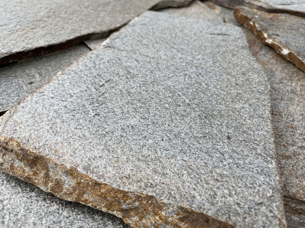 Сив Металик естествен камък гнайс за под