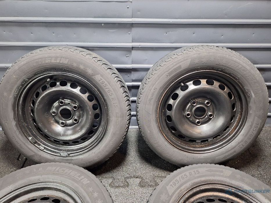 Jante de otel cu cauciucuri de iarna 195/65 r15 MICHELIN Alpin5 SKODA OCTAVIA 1Z3 2004 - 2013 6Jx15H2 , ET37 3B0601027D