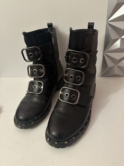 Зимни боти кожени в черно