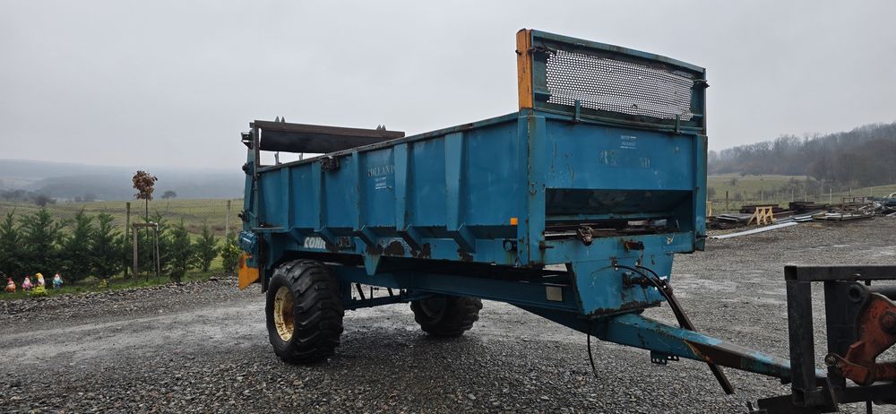 Remorca de gunoi Rolland 7 tone incarcare gunoi de pasare porci vaci