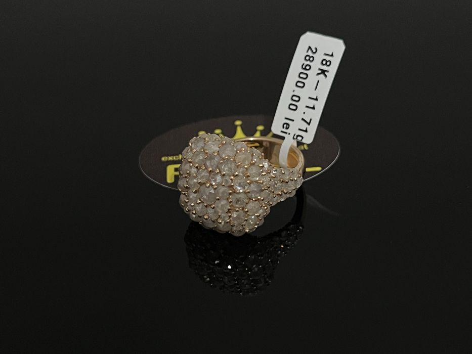Bijuteria Royal CB : Inel cu 89 diamante naturale 4,96ct 11,71gr 18k