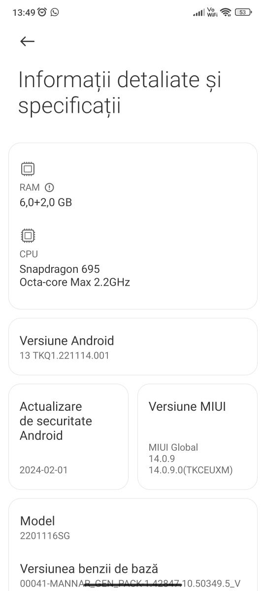 Vând sau schimb Redmi Note 11 Pro 5G