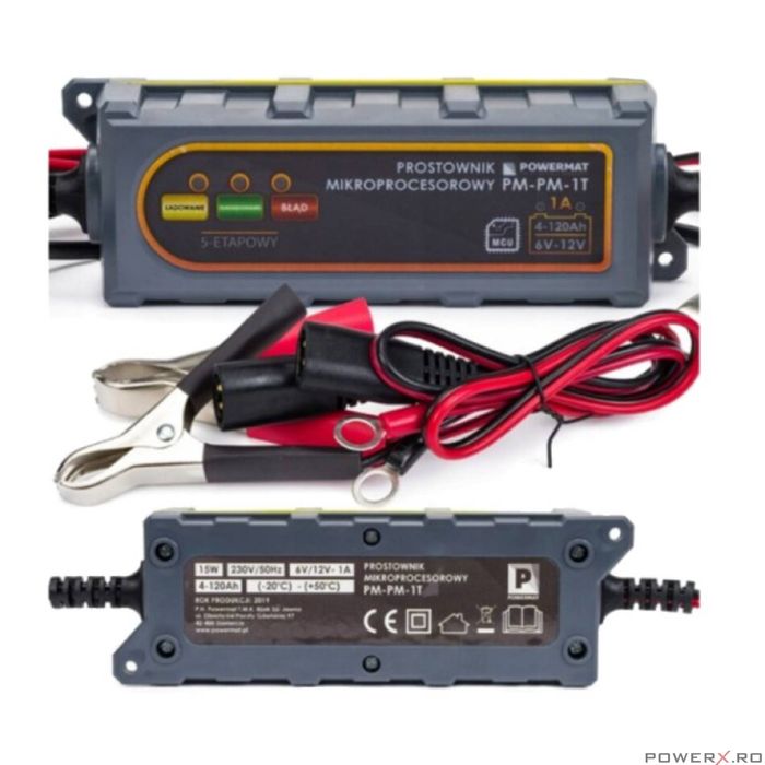 Redresor auto cu microprocesor, 6V 12V 1T, Powermat