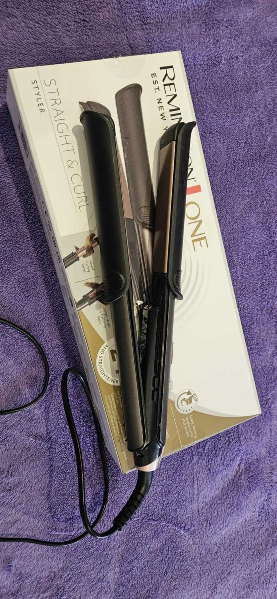 Преса за коса 2 в 1 за права или къдрава коса Remington