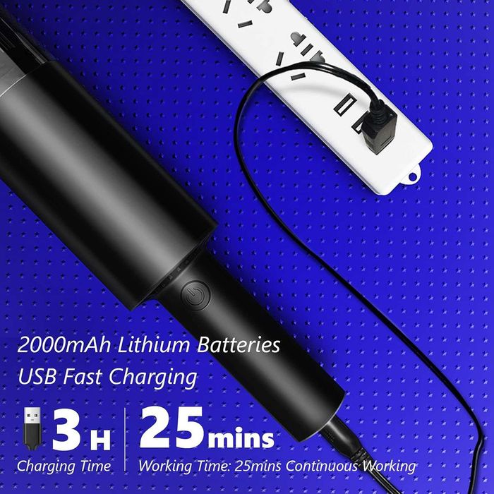 Aspirator de mana fara fir reincarcabil USB filtru lavabil 120W