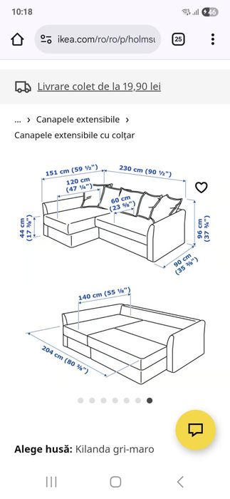 Coltar extensibil  Ikea