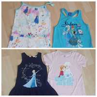 Elsa Frozen,  rochie/ tricou /salopetă vară/ plajă 5-10 ani