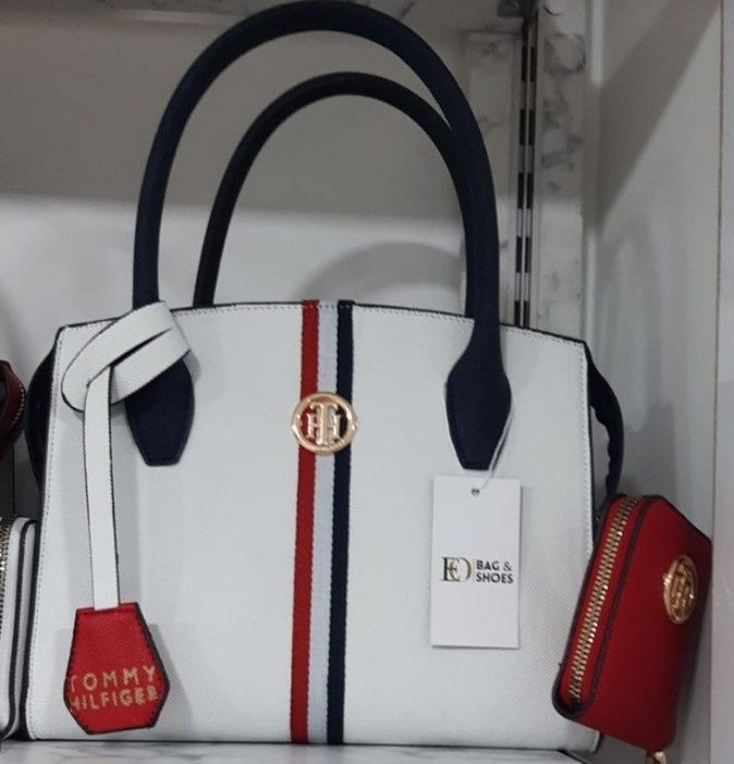 Set geanta Tommy Hilfiger +portofel/Italia, saculet, etichetă