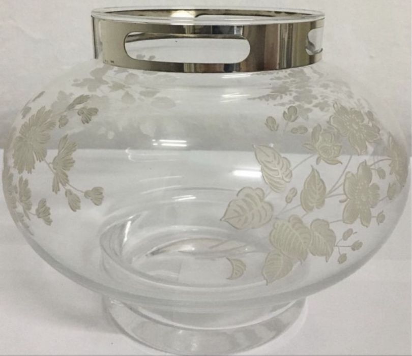 bombonieră din cristal și argint ( 800 )