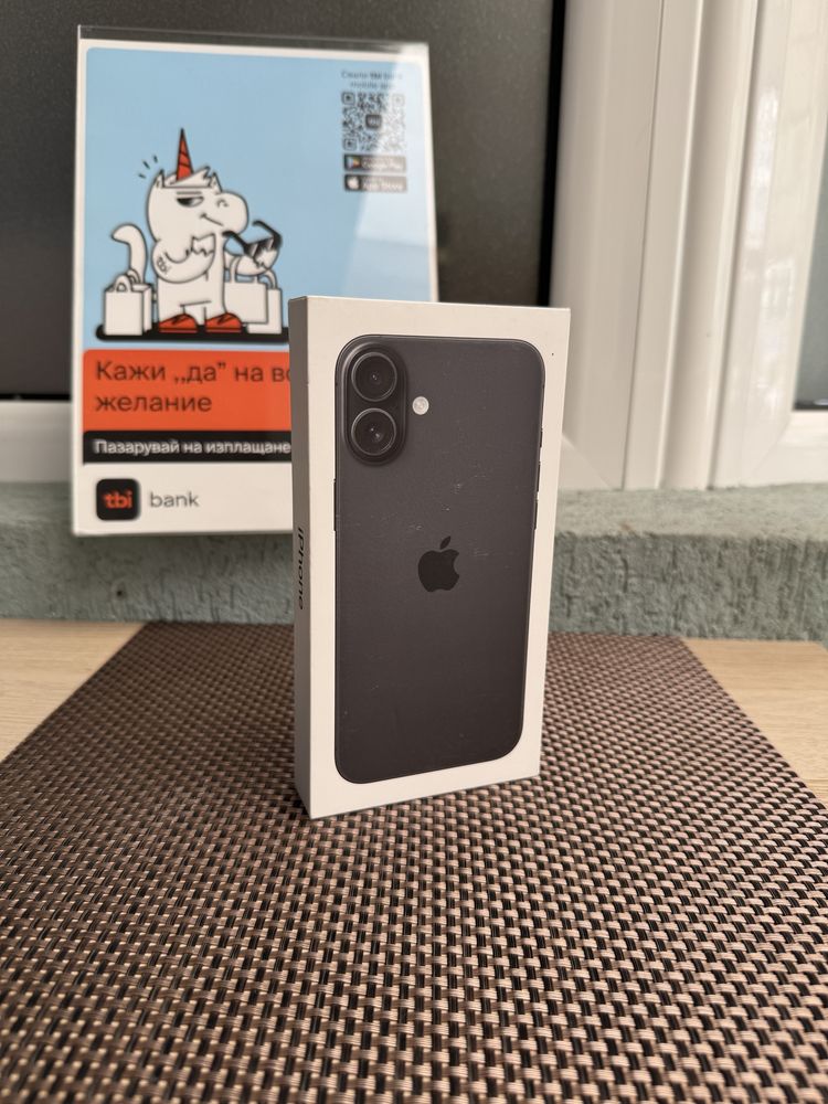 ЛИЗИНГ*65лв/м iPhone 16 plus* Black айфон 16+ 128GB