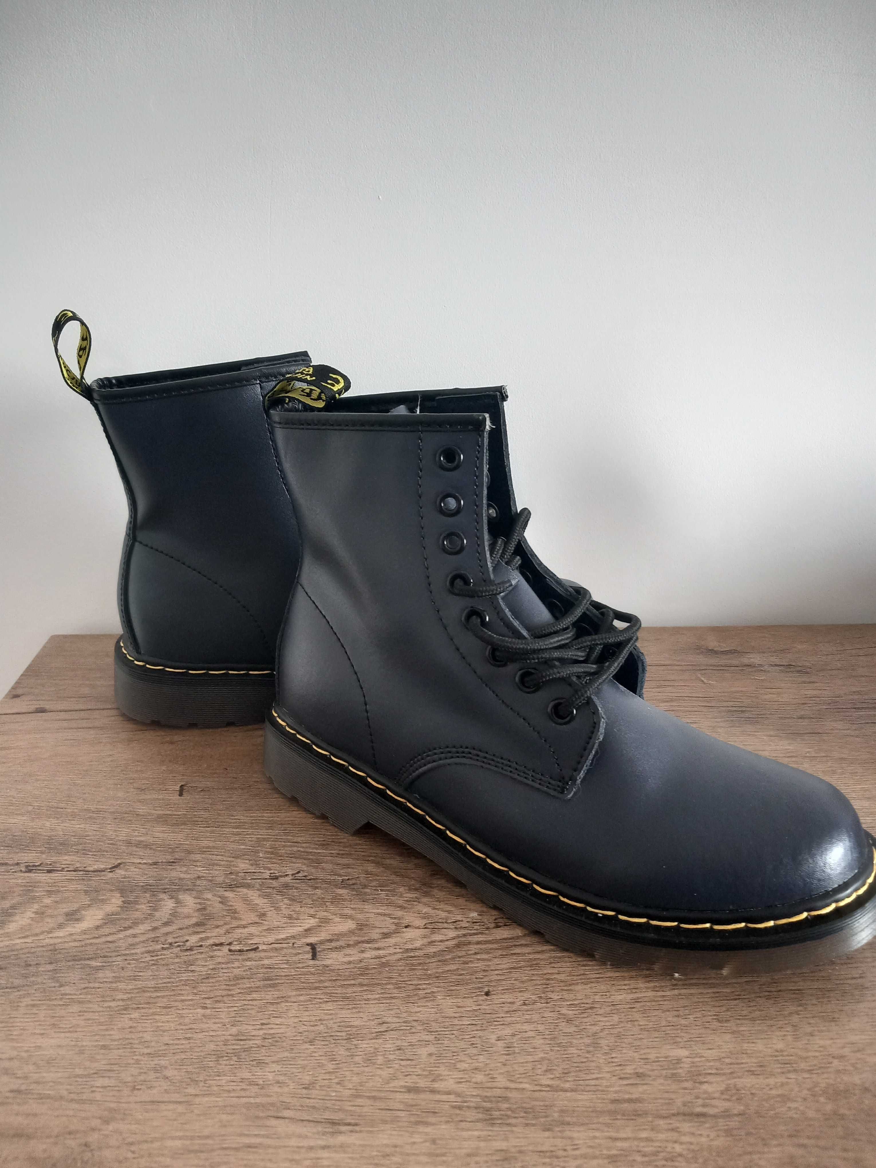 Bocanci Piele naturala, Navy, marime 40