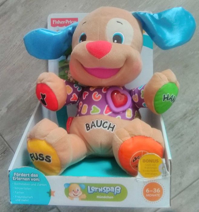 FISHER PRICE Умно плюшено кученце LAUGH&LEARN NEW, на немски +диск