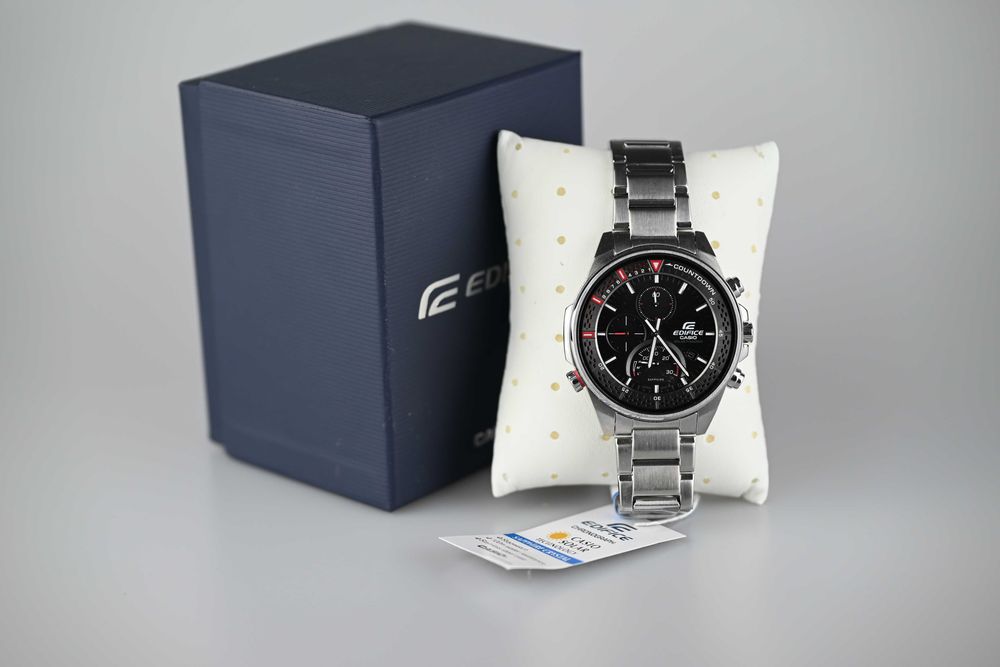 Ceas Casio Edifice SOLAR nou, cristal safir 100M waterproof