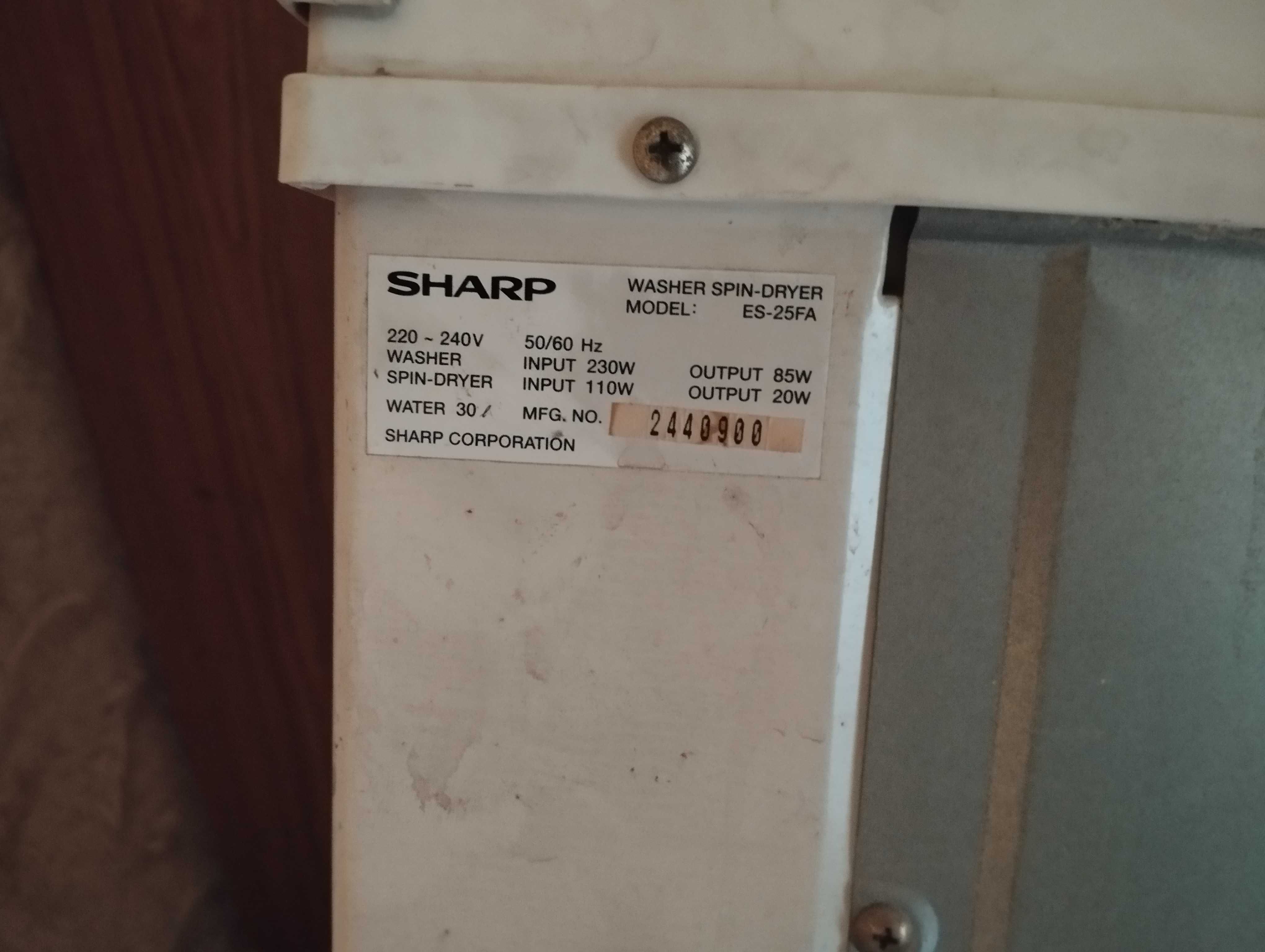 Стиральная машина Sharp ES-25 FA.