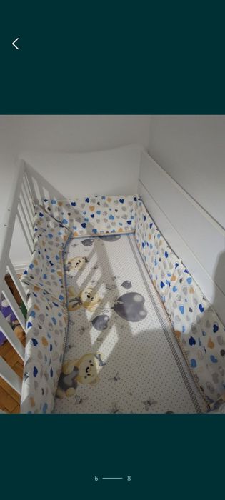 Lenjerie de pat bebe 2 bucăți fiecare are 5 piese.
Set lenjerie din bu