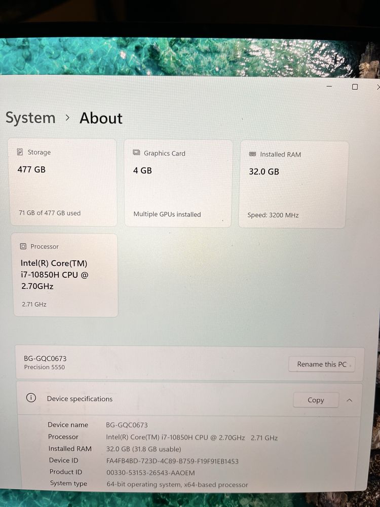 Dell Precision 5550