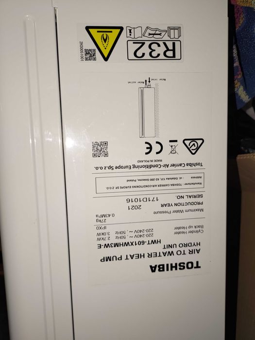 Термопомпа Toshiba - спукан топлообменник