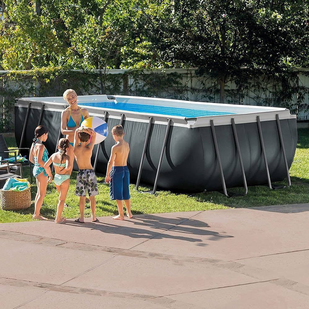 Каркасный бассейн 549×274×132 INTEX прямоугольный басейн стойка басейн