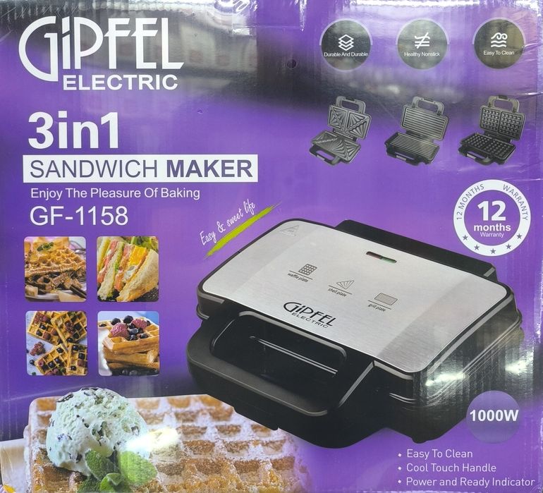 Супер. Тостер 3в1 средний размер,  Sonifer & Gipfel, Тостр, toster

Ко