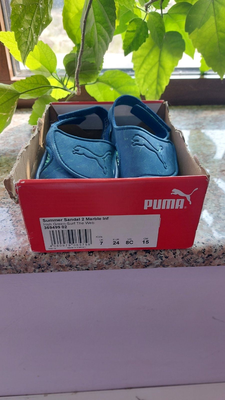 Нови детски сандали Puma с отворена пета и велкро