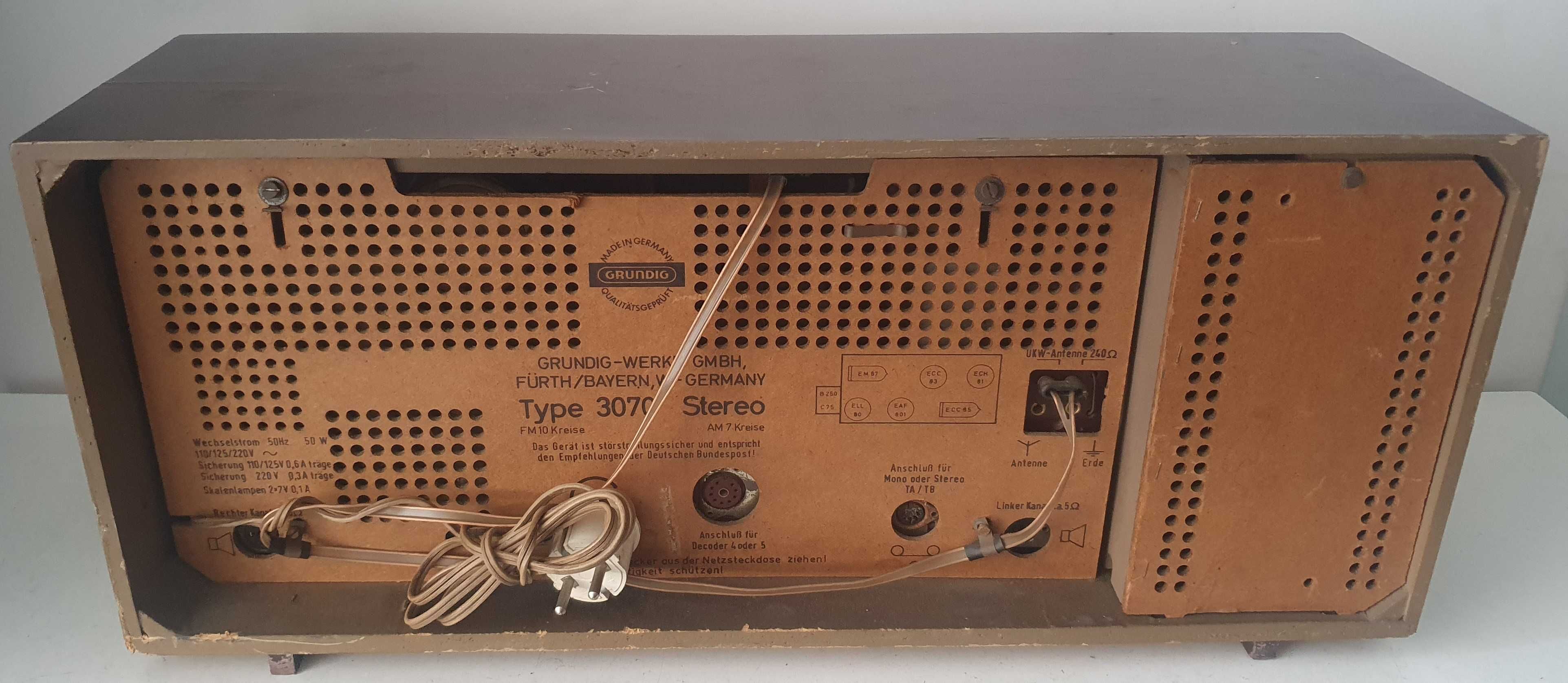 Grundig type 3070 muzica lampi tuburi radio amplificator muzica