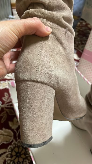 Сапоги из натуральный замша