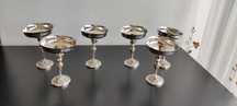 ELEGANT set 6 cupe inghetata din metal marcat Spania 9,5 cm * 14 cm